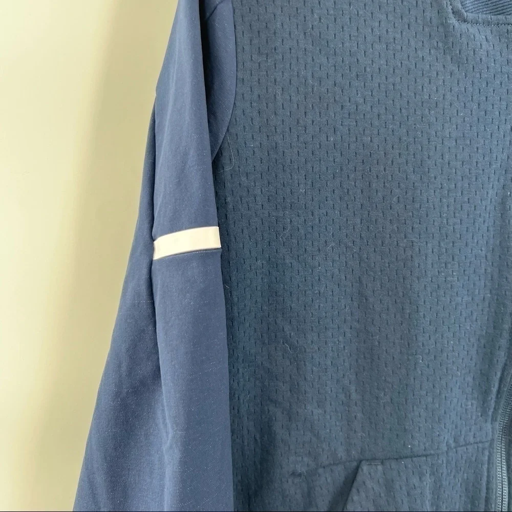 Adidas climalite 2016 sideline blue front zip long sleeve jacket M